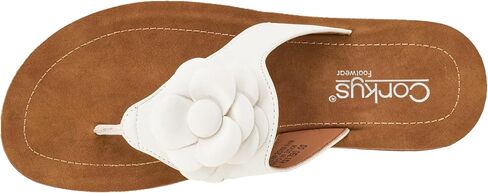 Corkys Footwear Women's So Delish Flip Flop Sandal - خفيفة الوزن ، مريحة ، مع زهور الأزهار ، مثالية لأسلوب الصيف وارتداء متعدد الاستخدامات ، ومفتوح إصبع القدم in Kuwait