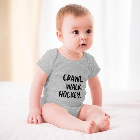 Crawl Walk Hockey Going Home Outfit Baby Boy Short Sleeve Baby Girl White Outfit White Baby Boy Rompers 12 Months in Saudi Arabia