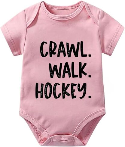 Crawl Walk Hockey Going Home Outfit Baby Boy Short Sleeve Baby Girl White Outfit White Baby Boy Rompers 12 Months in Saudi Arabia