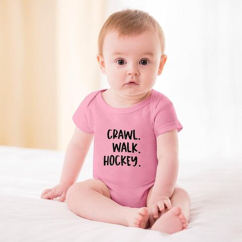 Crawl Walk Hockey Going Home Outfit Baby Boy Short Sleeve Baby Girl White Outfit White Baby Boy Rompers 12 Months in Saudi Arabia