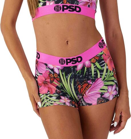 PSD Womens Dark Jewel Boy Shorts Underwear for Women - Mixed Print Pack of Boyshort Underwear - 3 Pack Cotton Boyshort Underwear for Women, Women's Boy Shorts for Women Cotton in Kuwait