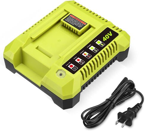 SKYON 40V Rapid Charger OP401 OP403 OP404 OP406A OP409A Compatible with Ryobi 40V 6Ah OP40601 OP40602 OP4060A1 5Ah OP4050A 4Ah OP4040 3Ah OP4030 2.6Ah OP40261 OP4026 2Ah OP40201 Battery Fast Charger in Saudi Arabia