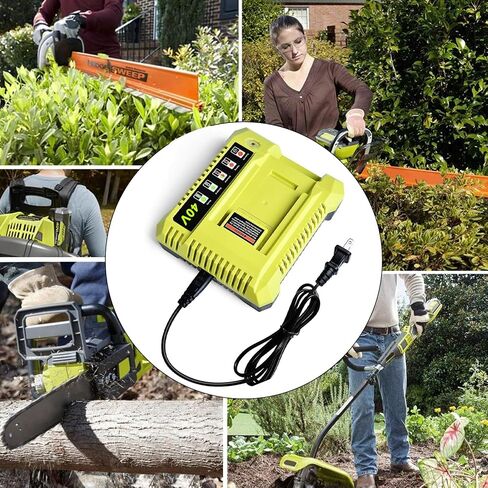 SKYON 40V Rapid Charger OP401 OP403 OP404 OP406A OP409A Compatible with Ryobi 40V 6Ah OP40601 OP40602 OP4060A1 5Ah OP4050A 4Ah OP4040 3Ah OP4030 2.6Ah OP40261 OP4026 2Ah OP40201 Battery Fast Charger in Saudi Arabia