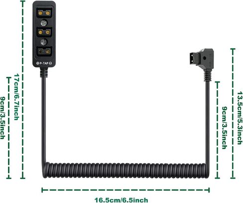 كابلات Alvin's D-TAP Flitter P-TAP HUB Cable DTAP ذكر إلى 3 منفذ D TAP CABLITER FMILE SPILITER مع خيوط المسمار لأري ريد Z CAM CAMERAS TILTA SEADICAM IDX V-MOUNT in Kuwait