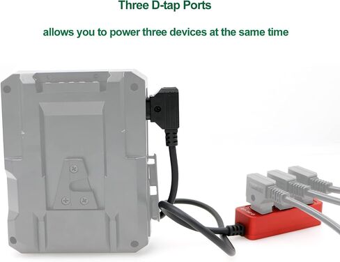 كابلات Alvin's D-TAP Flitter P-TAP HUB Cable DTAP ذكر إلى 3 منفذ D TAP CABLITER FMILE SPILITER مع خيوط المسمار لأري ريد Z CAM CAMERAS TILTA SEADICAM IDX V-MOUNT in Kuwait