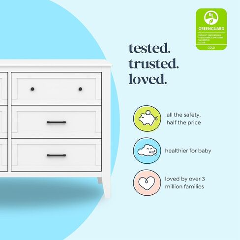 Davinci Beau 6-Drawer Baby Dresser, GREENGUARD Gold Certified, Honey | 6 Spacious Smooth-Gliding Drawers w/ Ample Storage - Durable & Modern Easy-to-Assemble Nursery Dresser for Kids, Boys & Girls in Saudi Arabia
