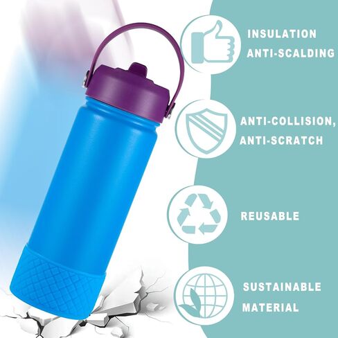 حذاء من السيليكون لـ Stanley Quencher 40 أونصة، حذاء سفلي لـ IceFlow Flip 20 أونصة 30 أونصة، غطاء أكمام للقارورة المائية 12-24 أونصة و32 أونصة 40 أونصة رياضية ملحقات الزجاجات in Kuwait