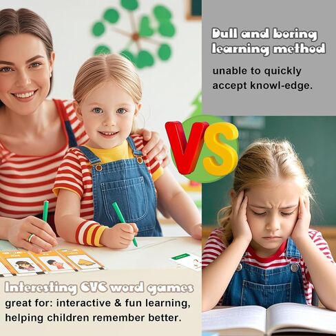 Phonics Talking Flash Cards for Toddlers 2 3 4 5 6 7 8,CVC Word Spelling & Talking ABC Flash Card for Kids,Montessori Learning Toys,for Preschool Boys Girls in Saudi Arabia