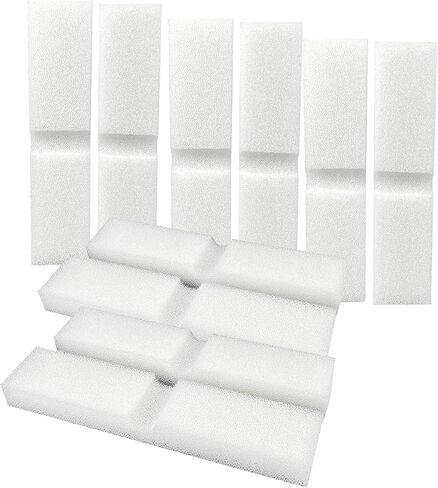 6 Pcs Aquarium Bio Sponge White Foam Filter Pads for Fluval FX4 / FX5 / FX6 Filtration Systems in Saudi Arabia