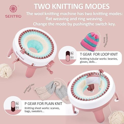 SENTRO Knitting Machine 48 Needles Smart Weaving Loom Crochet Loom Knitting Loom Machine Kit for Kids Adults DIY Scarf Hat Sock in Kuwait