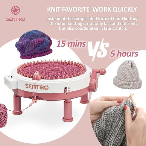 SENTRO Knitting Machine 48 Needles Smart Weaving Loom Crochet Loom Knitting Loom Machine Kit for Kids Adults DIY Scarf Hat Sock in Kuwait
