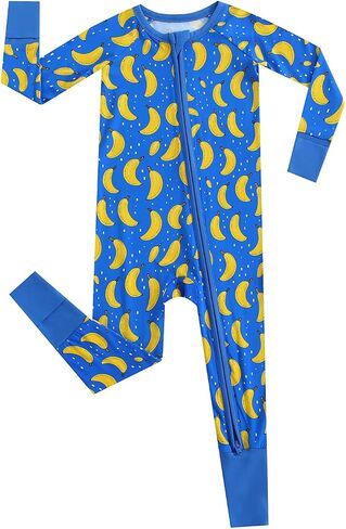 Bamboo Viscose Baby Romper, One Piece Jumpsuit for Boys & Girls, 2-Way Zipper with Reversible Mitten Cuffs in Saudi Arabia