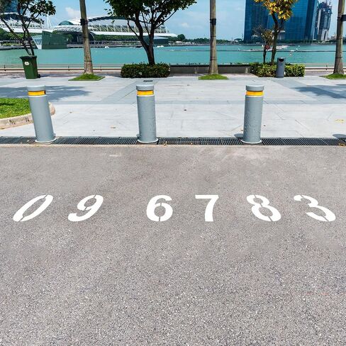 Briwooody 18 Inch Large Number Stencil 0-9 Numbers Pavement Stencils Templates Reusable Number Kit Stencil Set Large Letter Stencils for Cake Parking Lot and Equipment Spray Painting in Saudi Arabia
