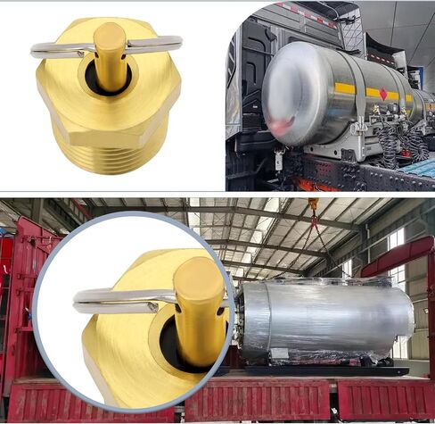 2Pcs 1/2 Inch NPT Brass Drain Valve External Thread 21mm Hex Diameter Safety Valve for Truck Boilers Air Compressors Chemical Manufacturing with Pull Ring in Kuwait