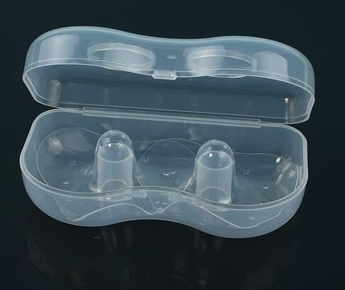 حلقة الحلمة للتمريض حديثي الولادة للنساء الرضاعة الطبيعية الطفل قسط التلامس nippleshield مع صعوبات المزلاج أو حلمات مسطحة أو مقلوبة واضحة (20 مم/0.78 بوصة ، 4 ، العد) in Kuwait