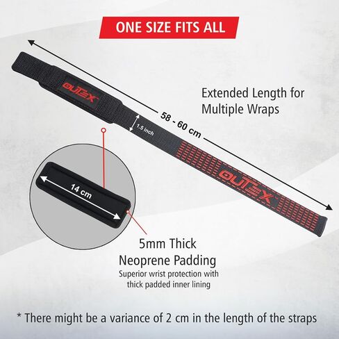 Lifting Wrist Straps for Weightlifting, Gym, Powerlifting, Deadlifts, Bodybuilding, Workout, Strength Training - Premium Cotton with Neoprene Pad in Saudi Arabia