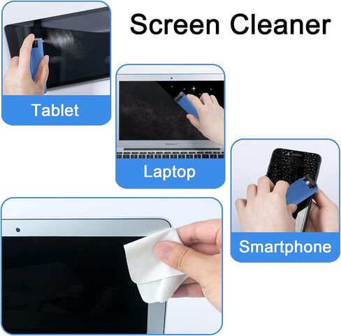 walrfid Car Screen Cleaner, Computer Screen Cleaner Spray and Wipe, Laptop Cleaning Mist Kit for Electronic iPad, iPhone, Phone, MacBook, TV, Monitor, Tablet Display, with Black Graffiti Case - Pink in Saudi Arabia