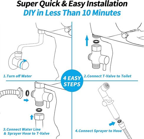 KAIYING Handheld Bidet Sprayer for Toilet, Baby Cloth Diaper Sprayer, Bathroom Muslim Shower Toilet Sprayer Attachment with Hose, Support Wall or Toilet Mount (Chrome) in Saudi Arabia