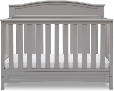Delta Children Universal 6 Drawer Dresser with Interlocking Drawers - Greenguard Gold Certified, Grey & Emery 4-in-1 Convertible Baby Crib, Pack of 1, Grey in Kuwait