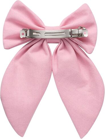 SWEETV Hair Bows For Girls Baby Girls Hair Clip Spring Flower Hair Barrettes Fable Hair Bows Handmade Cotton Linen Hair Accessories for Little Girls Toddler Kids Teens in Saudi Arabia
