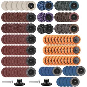 135Pcs 2 inch roll Lock Quick Change Sanding Discs Set
