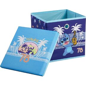 Idea Nuova Disney Minnie Mouse Collapsible Fabric Storage Cube,10" Organizer Bin with Lid for Bedroom, Playroom, and Closet