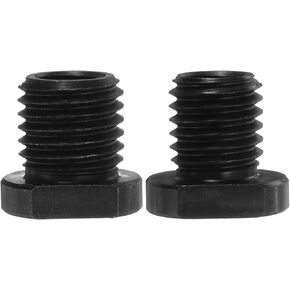 HARFINGTON 2pcs M10 Female to M14/M16 Male Adapter Polisher Adaptor Connecting Angle Grinder Attachment Thread Adapter Conversion Tool for Diamond Core Bit Polishing Pad Wheel, Black