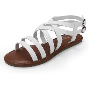 Luffymomo Women's Flat Sandals Open Toe Casual Strappy Sandals Comfortable Ankle Strap Gladiator Slides in Kuwait