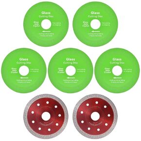 Glass Cutting Disc 4.5 inch for Glass Tile Ceramic, Ultra-Thin Diamond Saw Blade Wheel for Angle Grinder