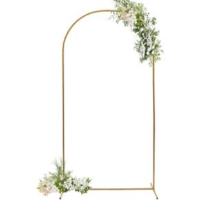 Arch Backdrop Stand - 7.2 FT Upgraded Metal Arch Backdrop Stand - Easy to Set up Gold Wedding Arch Frames- for Weddings, Birthday Parties, Baby Showers, Family Gatherings