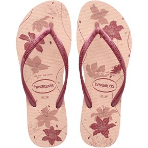Havaianas Women's Slim Organic Flip Flops - Spring and Summer Pool Sandals for Women - PINK/ROSE, 9/10W