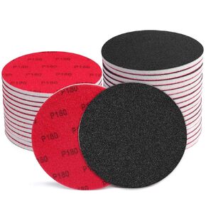 18Pcs 5 Inch Hook and Loop Sanding Sponge Discs 180 Grit Wet Dry Sandpaper with Buffer Backing Pads for Random Orbital Sander Curved Surface and Large-Area Sanding for Automotive Metal Wood