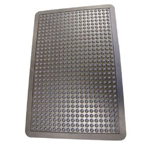 Rubber-Cal 03_184_ZWBK-4 Bubble Top Anti-Fatigue Rubber Floor Mat, 5/8" x 2' x 3', Black Borders (Pack of 4)