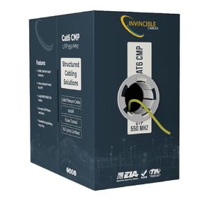 كات 6 | موصلات نحاسية صلبة 100% | 550 ميجا هرتز، 23AWG 4 أزواج، UTP | نجح اختبار محلل Fluke DTX-1800 | تم تصميمها بدقة لتحقيق أقصى قدر من الموثوقية (أسود)