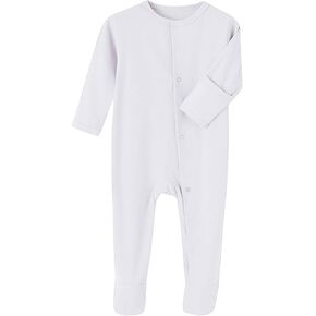 One-Piece Magnetic Button Jumpsuits Long Sleeved Warm Cotton Bodysuit Unisex Single-Breasted Clothing for 0-12 Months
