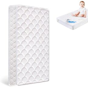 Crib Mattress + Waterproof Mattress Fitted Sheets