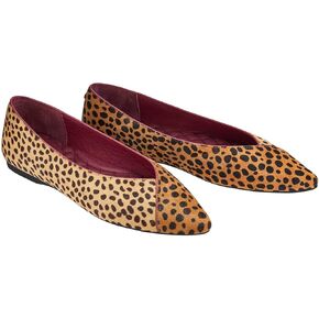 Birdies Women's Goldfinch Calf Hair Flat Mary Jane