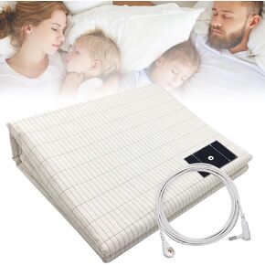 Grounding Sheet with Grounding Cord 95% Soft Cotton Sheet with 5% Silver for Baby Crib, Electric Grounding Sheet for Bed, Sleep Well (27 * 52 inch)