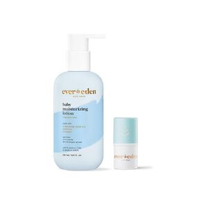 Evereden Fragrance Free Baby Moisturizing Lotion, 8.5 fl oz & 1.7 oz & Baby Lip Balm, 0.13 oz | 2 Item Bundle Set | Clean Baby Care