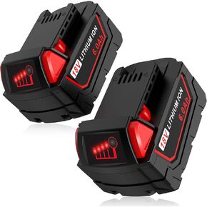 9.0Ah 18V Replace for Milwaukee Mk18 Battery Compatible with 48-11-1850 48-11-1860 48-11-1845 48-11-1828 Cordless Power Tools Lithium Battery, 2 Pack