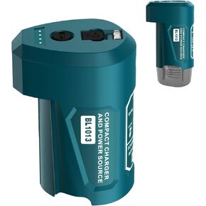 Upgrade 10.8V USB Power Source Charger Adapter for Makita 10.8V Battery, Type-C Input, USB Output & DC 12V Output for 12V Heating Coat (only Adapter)