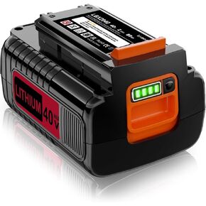 Replace Battery for Black and Decker 40V Max 2.0Ah，40 Volt Lithium Replacement for LBX4020 LBXR20 LBXR2020, Compatible with Black and Decker 40V Cordless Power Tools and Charger