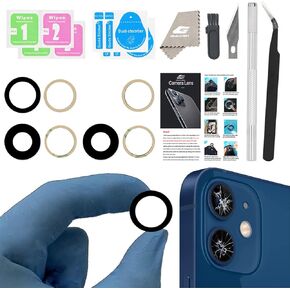 استبدال زجاج عدسة الكاميرا لـ iPhone 11 ، GVKVGIH Back Camera Glass Lens بديل مع مادة لاصقة مثبتة مسبقًا ومجموعة أدوات الإصلاح ودليل التثبيت