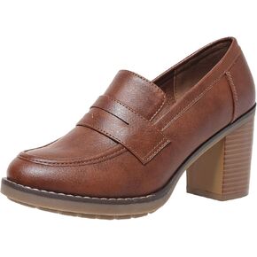 Women's Pumps Block Chunky High Heel Comfortable Classic Dressy Office Business Oxfords Shoes US5-11