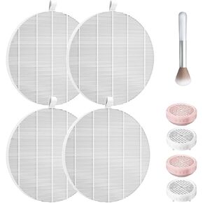4 Pcs HPro Nail Dust Collector Replacement Filter Compatible with MelodySusie Model HPro SProR Vacuum Nail Dust Collector Reusable Refill Filters Nail Tool - White 4Pcs