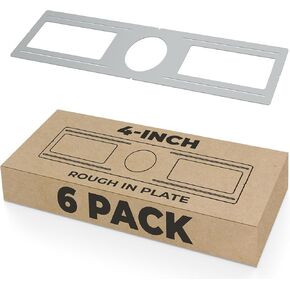OHLECTRIC 6 Pack – New Construction Mounting Plate for 6 Inch LED Downlight – Slim Steel Rough in Plate/Bracket – Made of Galvanized Steel Recessed LED Light Plate -Slim Light Kit Bracket