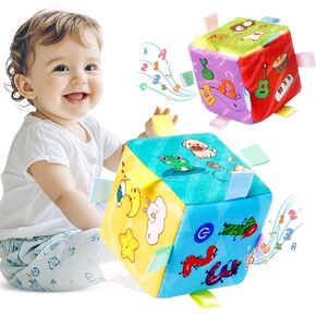 Musical Learning Cube Baby Toys for 6-12 Months,6 Modes Educational Gravity Sensing Toys with Light & Sound, Gifts for Toddler Boys & Girls 1-2 Year Old