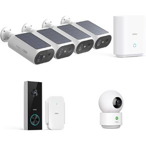 AOSU Solar Security Cameras Wireless Outdoor/Indoor, and Doorbell Camera for Home Security System