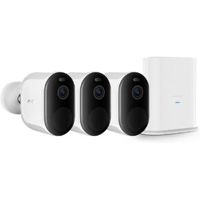 IMILAB Wireless Three Cameras with Hub: 2.5K QHD Battery Cameras System with 150° View, 90 Days Battery Life, Spotlight Security WiFi Camera, Local/Cloud Storage