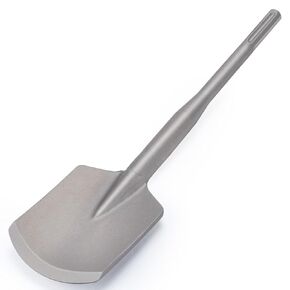 TOOVEM 1-1/8" Hex Shank Clay Spade, 4.3 x 16.5 Inch Alloy Steel Electric Demolition Jack Hammer Shovel Chisel Bit, Thinset Scraper Adhesives Remover Concrete Breaker for Trenching, Landscaping